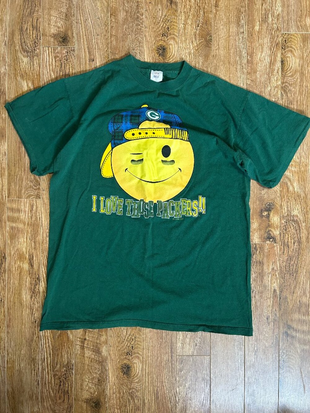 Vintage Green Bay Packers Smiley Tee